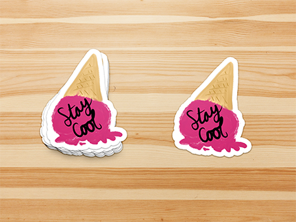 Ice Cream Stay Cool Sticker